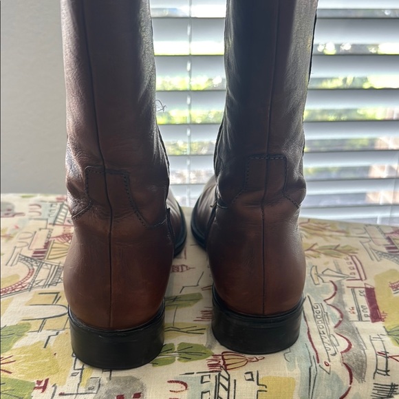 Clarks Mullin Spice Knee-High brown leather riding Boots - Picture 3 of 13